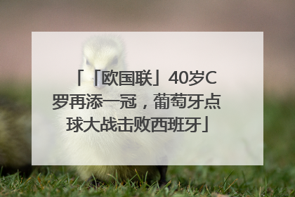 「欧国联」40岁C罗再添一冠，葡萄牙点球大战击败西班牙