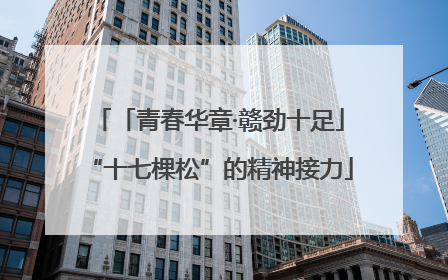 「青春华章·赣劲十足」“十七棵松”的精神接力