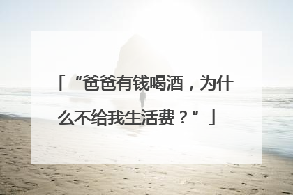 “爸爸有钱喝酒，为什么不给我生活费？”