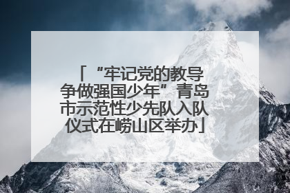 “牢记党的教导 争做强国少年”青岛市示范性少先队入队仪式在崂山区举办