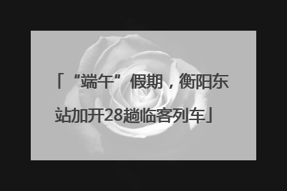 “端午”假期，衡阳东站加开28趟临客列车