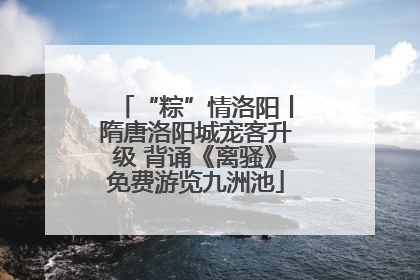 “粽”情洛阳丨隋唐洛阳城宠客升级 背诵《离骚》免费游览九洲池