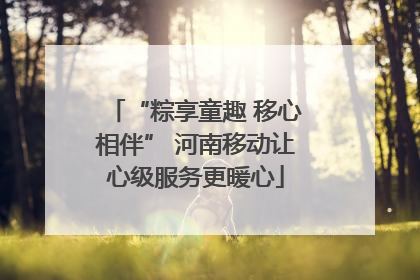 “粽享童趣 移心相伴” 河南移动让心级服务更暖心