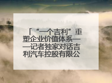 “一个吉利”重塑企业价值体系——记者独家对话吉利汽车控股有限公司行政总裁及执行董事桂生悦