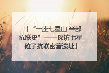 “一座七星山 半部抗联史”——探访七星砬子抗联密营遗址