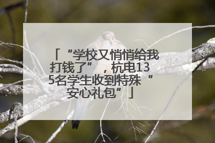 “学校又悄悄给我打钱了”，杭电135名学生收到特殊“安心礼包”