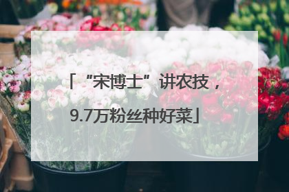 “宋博士”讲农技，9.7万粉丝种好菜