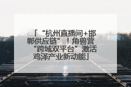 “杭州直播间+邯郸供应链”！角兽营“跨域双平台”激活鸡泽产业新动能