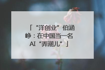 “洋创业”伯涵峥：在中国当一名AI“弄潮儿”