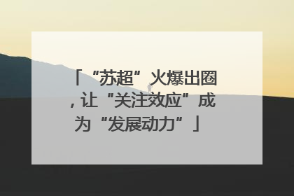 “苏超”火爆出圈，让“关注效应”成为“发展动力”