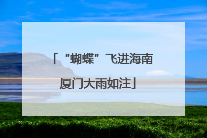 “蝴蝶”飞进海南 厦门大雨如注