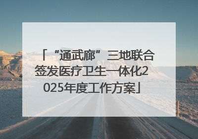 “通武廊”三地联合签发医疗卫生一体化2025年度工作方案