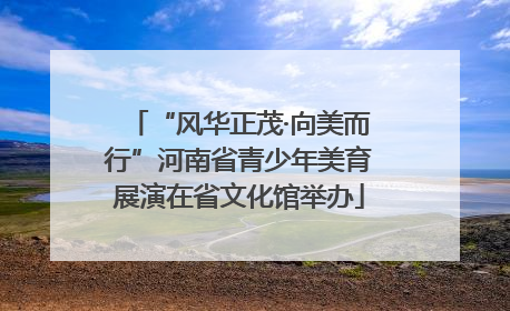 “风华正茂·向美而行”河南省青少年美育展演在省文化馆举办
