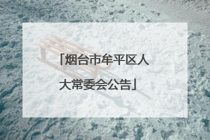烟台市牟平区人大常委会公告