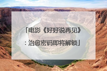 电影《好好说再见》：治愈密码即将解锁