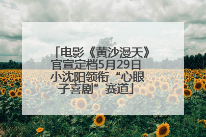电影《黄沙漫天》官宣定档5月29日 小沈阳领衔“心眼子喜剧”赛道