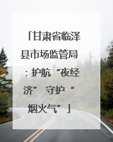 甘肃省临泽县市场监管局：护航“夜经济” 守护“烟火气”