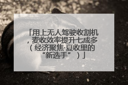 用上无人驾驶收割机，麦收效率提升七成多（经济聚焦·夏收里的“新选手”）
