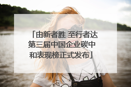 由新者胜 至行者达 第三届中国企业碳中和表现榜正式发布