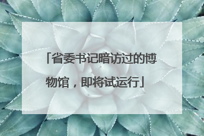 省委书记暗访过的博物馆，即将试运行