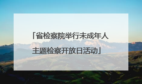 省检察院举行未成年人主题检察开放日活动