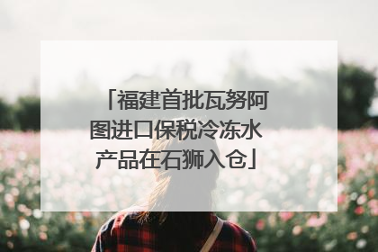 福建首批瓦努阿图进口保税冷冻水产品在石狮入仓