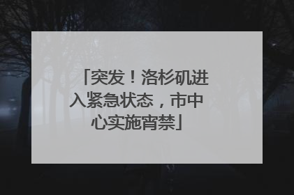 突发！洛杉矶进入紧急状态，市中心实施宵禁