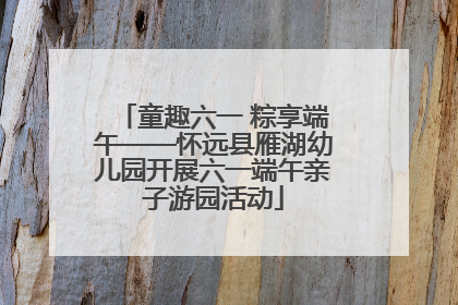童趣六一 粽享端午——怀远县雁湖幼儿园开展六一端午亲子游园活动