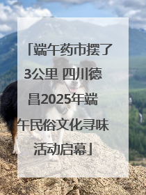 端午药市摆了3公里 四川德昌2025年端午民俗文化寻味活动启幕