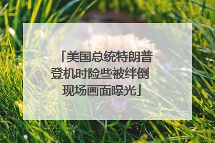 美国总统特朗普登机时险些被绊倒 现场画面曝光