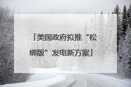 美国政府拟推“松绑版”发电新方案