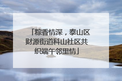 粽香情深，泰山区财源街道科山社区共织端午邻里情