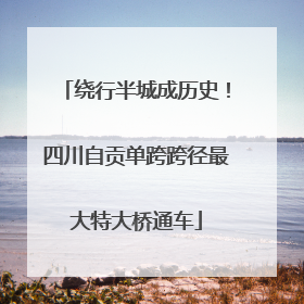 绕行半城成历史！四川自贡单跨跨径最大特大桥通车