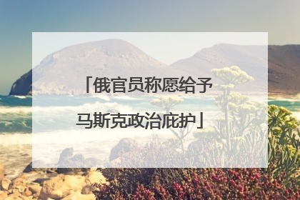 俄官员称愿给予马斯克政治庇护