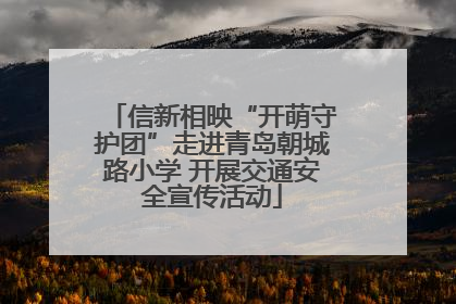信新相映“开萌守护团”走进青岛朝城路小学 开展交通安全宣传活动
