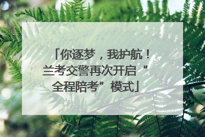 你逐梦，我护航！兰考交警再次开启“全程陪考”模式