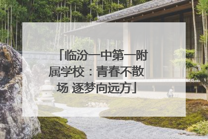 临汾一中第一附属学校：青春不散场 逐梦向远方