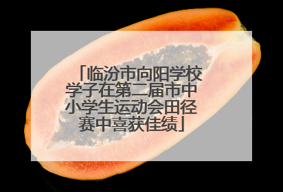 临汾市向阳学校学子在第二届市中小学生运动会田径赛中喜获佳绩