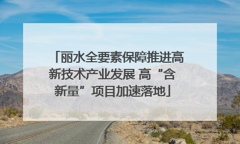 丽水全要素保障推进高新技术产业发展 高“含新量”项目加速落地