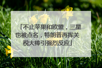 不止苹果和欧盟，三星也被点名，特朗普再挥关税大棒引强烈反应