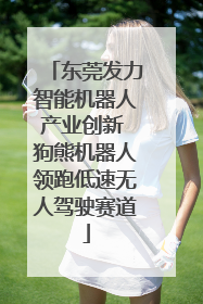 东莞发力智能机器人产业创新 狗熊机器人领跑低速无人驾驶赛道