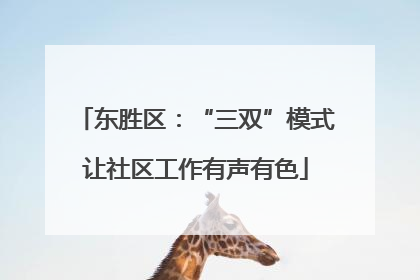 东胜区：“三双”模式让社区工作有声有色