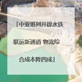 中亚班列开辟水铁联运新通道 物流综合成本降四成