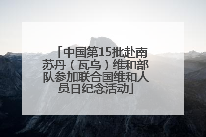 中国第15批赴南苏丹（瓦乌）维和部队参加联合国维和人员日纪念活动