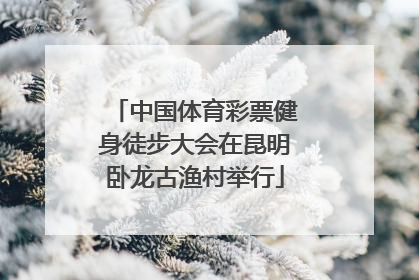 中国体育彩票健身徒步大会在昆明卧龙古渔村举行