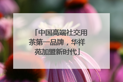 中国高端社交用茶第一品牌，华祥苑加盟新时代