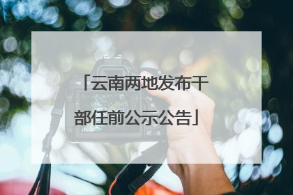 云南两地发布干部任前公示公告