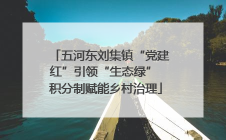 五河东刘集镇“党建红”引领“生态绿” 积分制赋能乡村治理