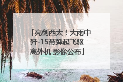 亮剑西太！大雨中歼-15带弹起飞驱离外机 影像公布