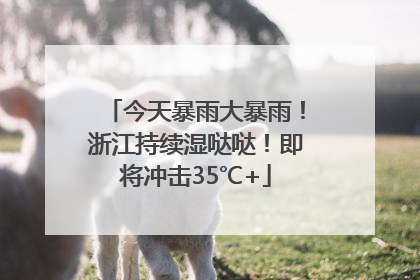今天暴雨大暴雨！浙江持续湿哒哒！即将冲击35℃+
